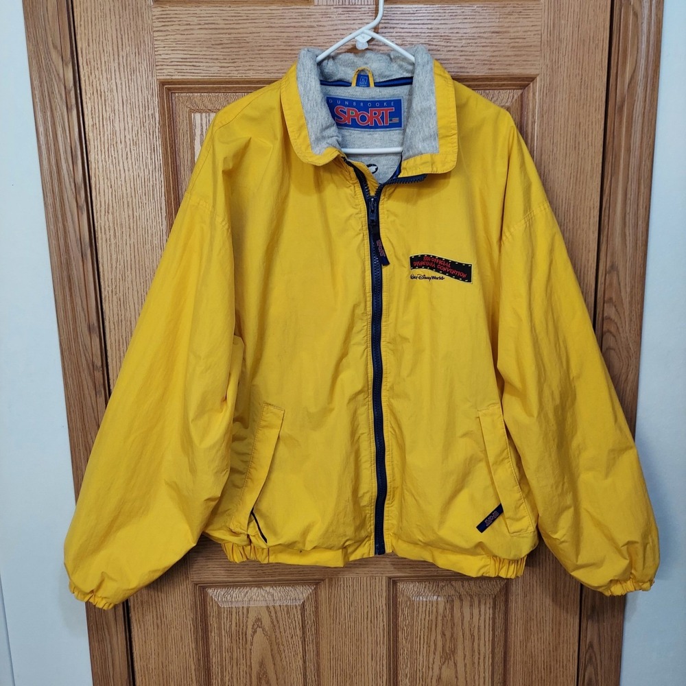 Vintage 1998 Disney 75 years Mickey Pluto Jacket Dunbrooke Sport Yellow Mens XL - Picture 2 of 16